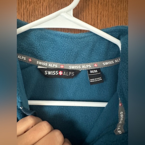 NWT Swiss Alps Polar Performance Fleece 1/4 Zip in Teal/Blue Size Medium - Picture 5 of 7